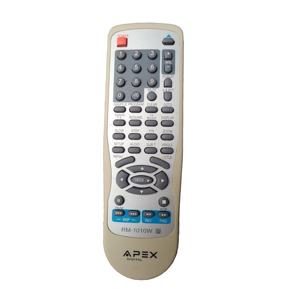 APEX RM-1010W Remote Control For DVD Player Tested and Works - Picture 1 of 3